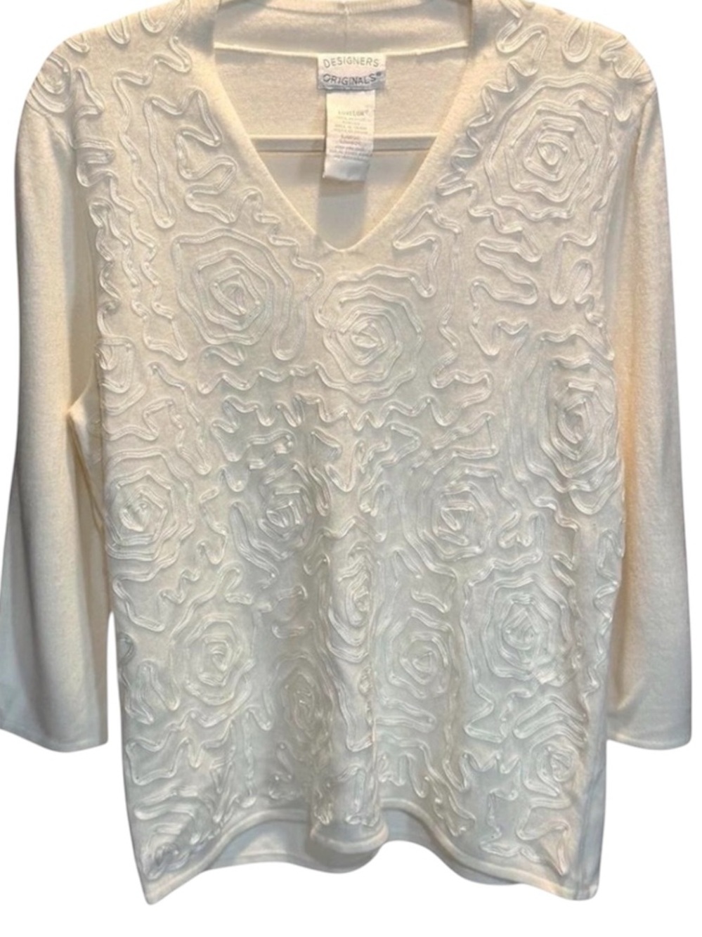 Designers Originals Abstract Textured Tunic in White